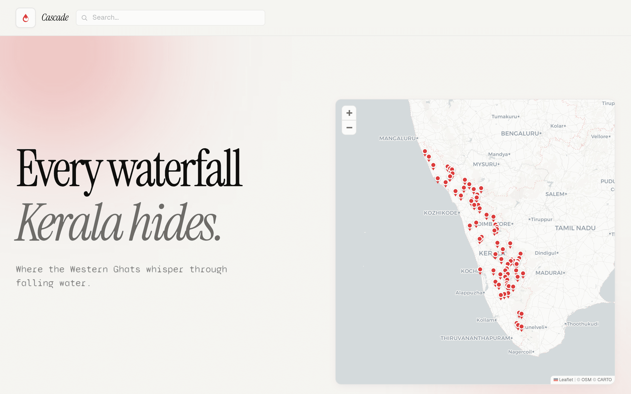 Kerala Waterfall Finder